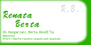 renata berta business card